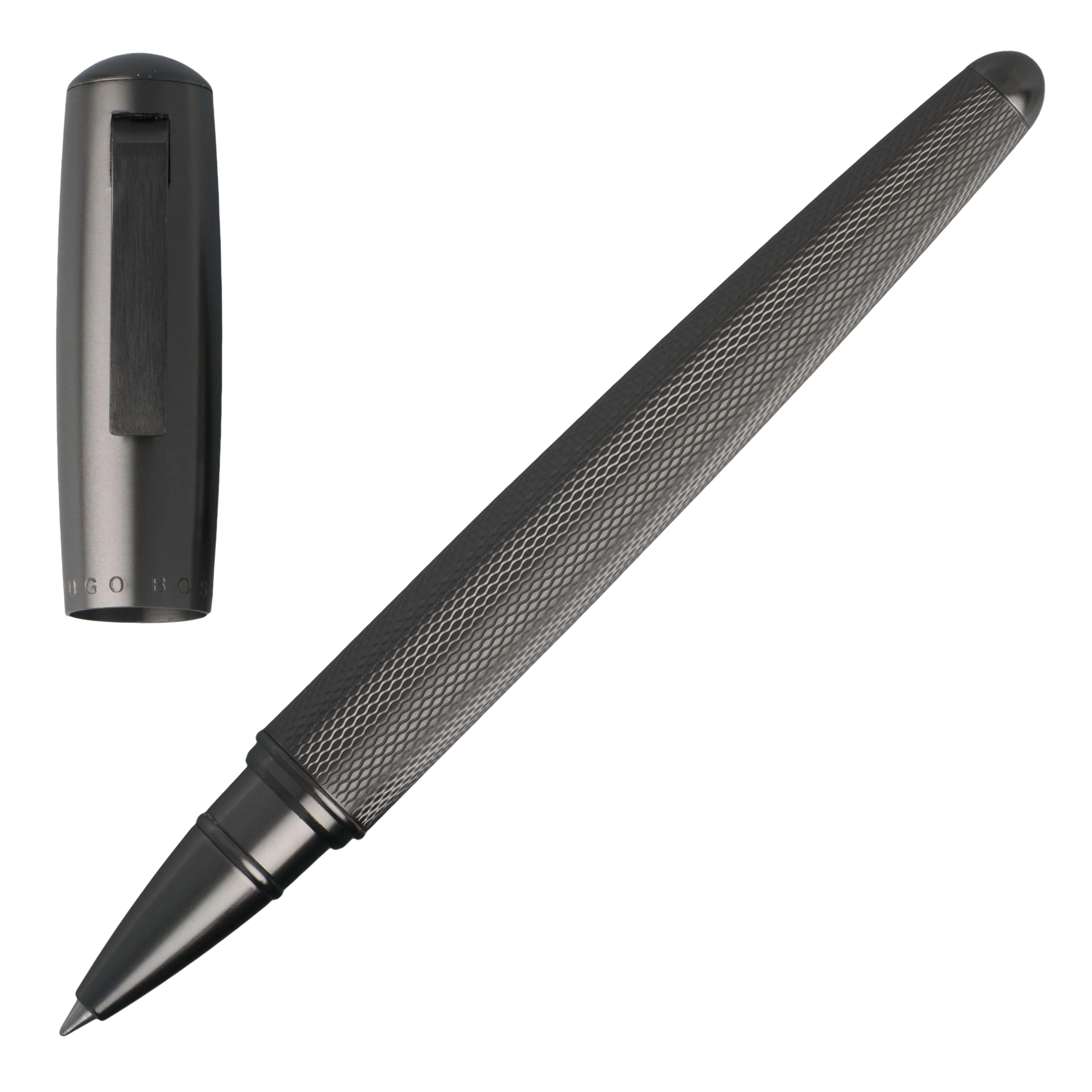 BOSS A5 Textured Leather Folder with Rollerball Pen and USB Keyring - Image 4