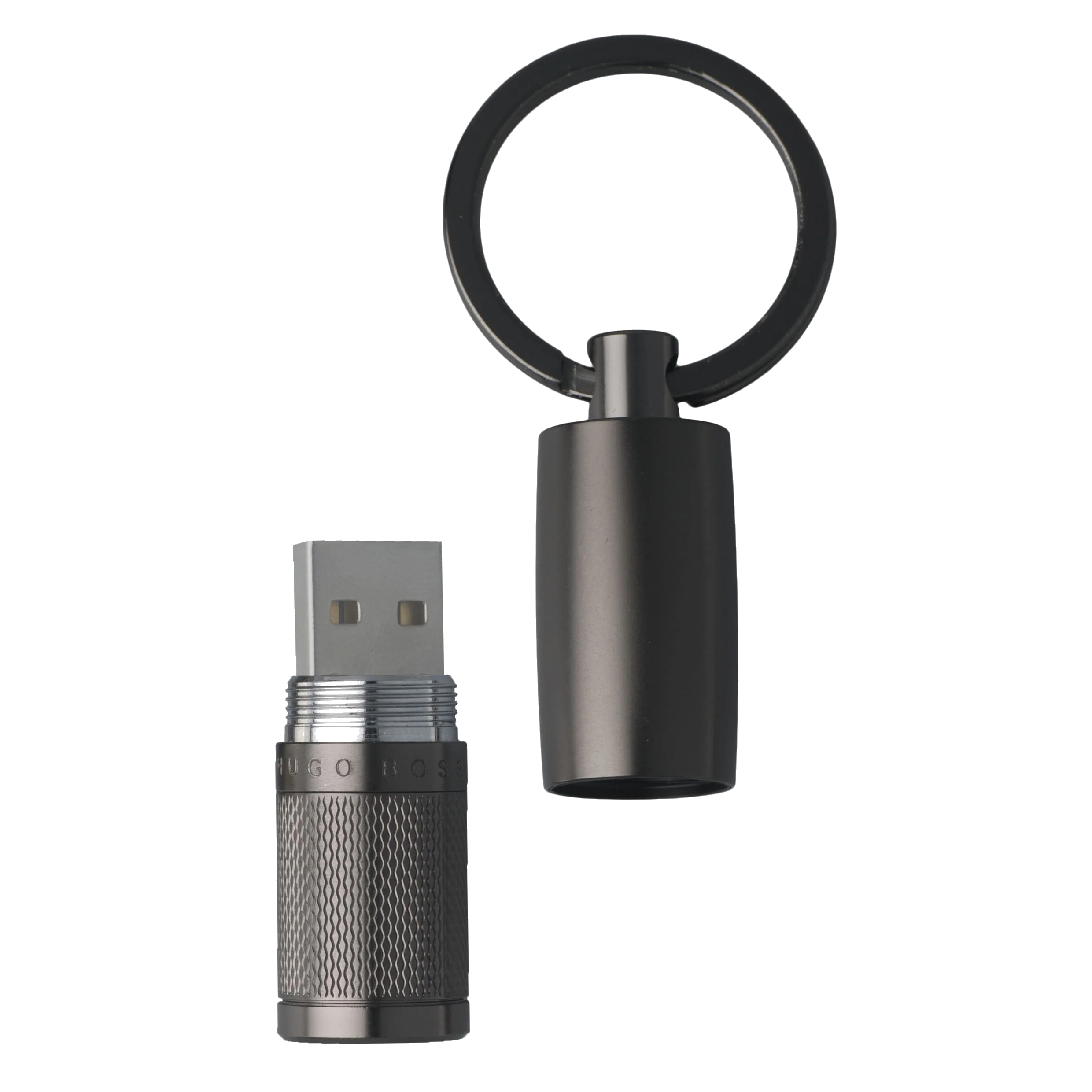 BOSS A5 Textured Leather Folder with Rollerball Pen and USB Keyring - Image 5