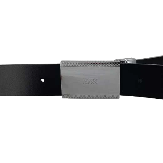 BOSS Brown Smooth Leather Genny Belt with Monogram Detailing - Image 3