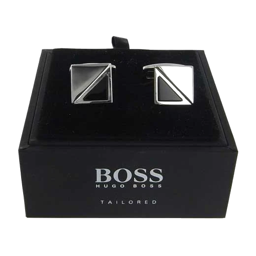 BOSS Square T-Lane Cufflinks with Onyx - Image 3