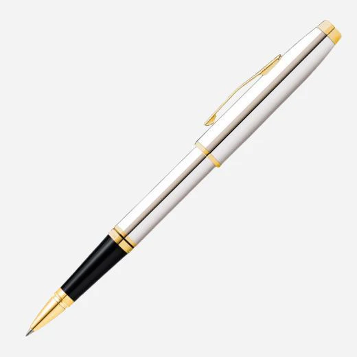 Cross Coventry Polished Chrome with Gold-Tone Appointments Rollerball Pen - Image 3
