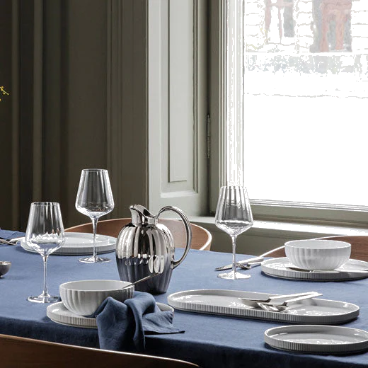 Georg Jensen Crystal Set of 6 Bernadotte White Wine Glasses - Image 3