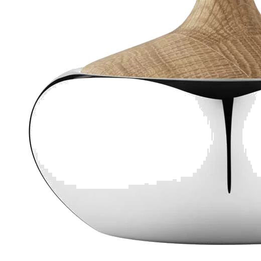 Georg Jensen Stainless Steel & Oak Wood HK Onion Bonbonniere - Image 3