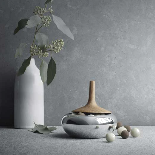 Georg Jensen Stainless Steel & Oak Wood HK Onion Bonbonniere - Image 4