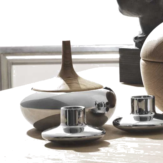 Georg Jensen Stainless Steel & Oak Wood HK Onion Bonbonniere - Image 5