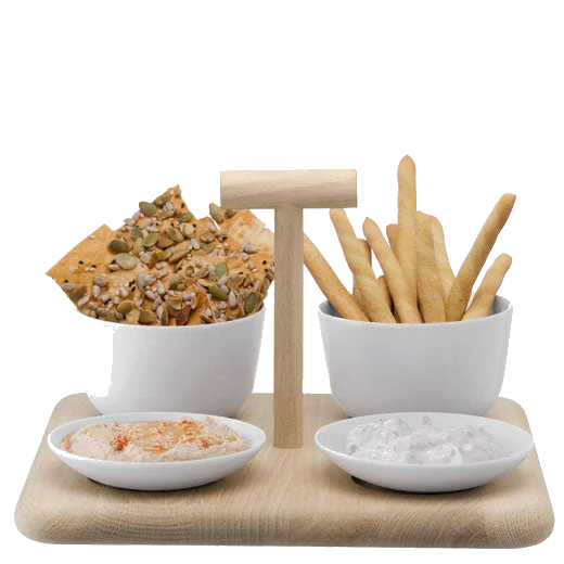 LSA International Standard Dine Quad Set with Oak Base - Image 3