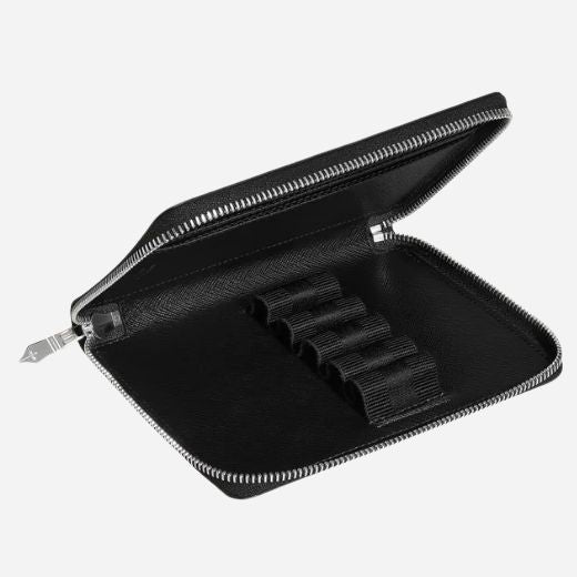 Montblanc Black Sartorial Leather 5-Pen Pouch with Zip - Image 5