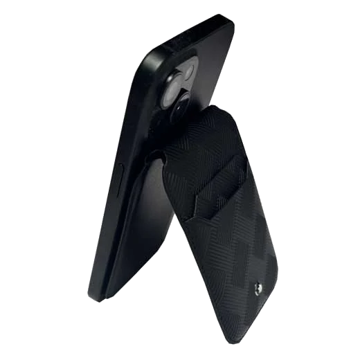 Montblanc Extreme 3.0 3CC Black Leather MagSafe Card Holder - Image 4