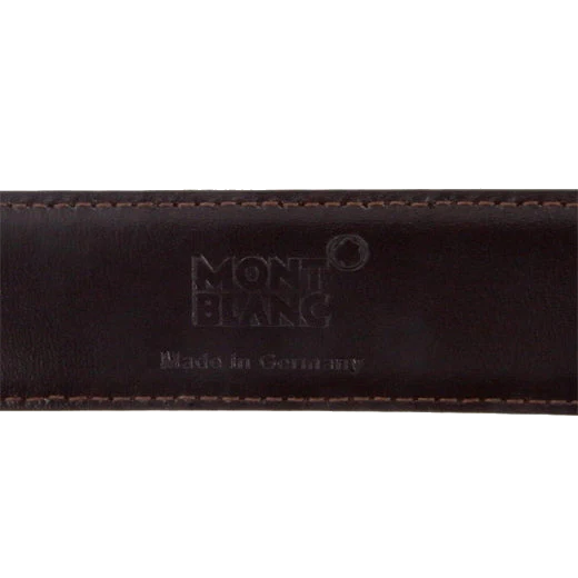 Montblanc Horse Shoe Pin Buckle Reversible Black/Brown Leather Belt - Image 6