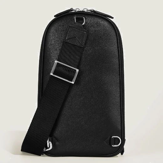 Montblanc Sartorial Black Leather Sling Bag - Image 4