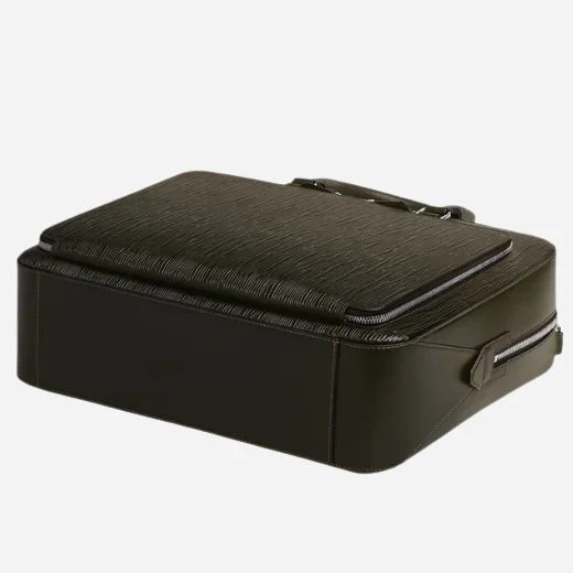 Montblanc Sfumato Khaki Corteccia Leather Briefcase - Image 4