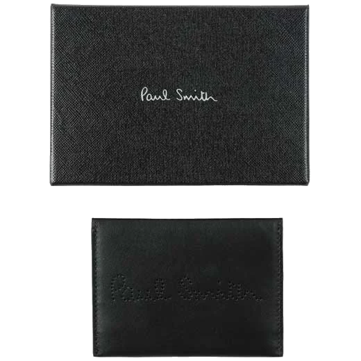 Paul Smith Black Imprinted 2CC Card Holder - Image 5
