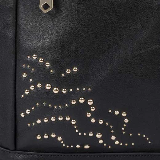Paul Smith Black Leather Backpack with Gold Studded Detailing - Image 4