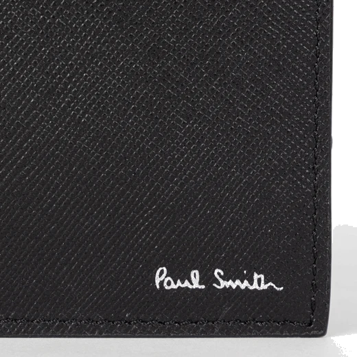 Paul Smith Black 'Mini Blur' Interior 6CC Card Holder - Image 4