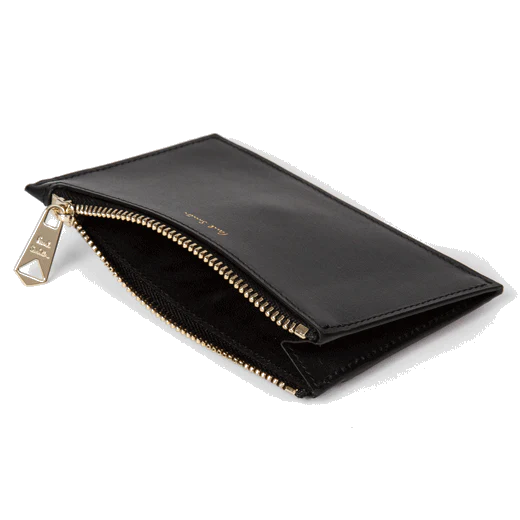 Paul Smith Black 'Signature Stripe' Leather 4CC Zip Pouch - Image 5