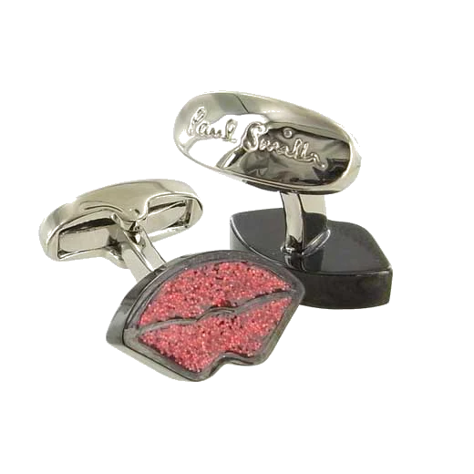 Paul Smith Glitter Red Lips Cufflinks - Image 4