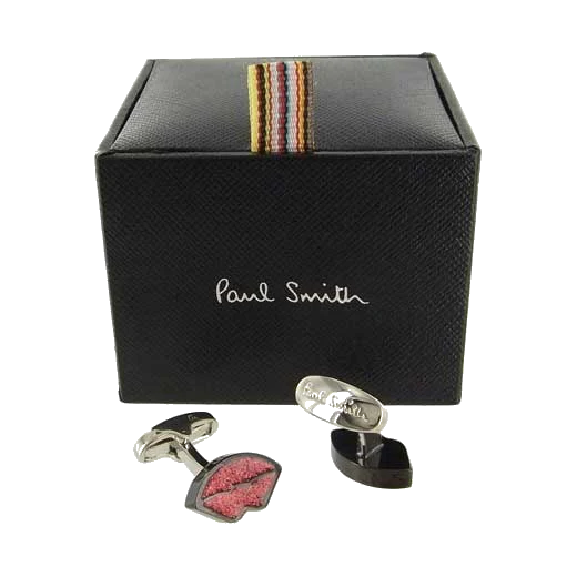 Paul Smith Glitter Red Lips Cufflinks - Image 5