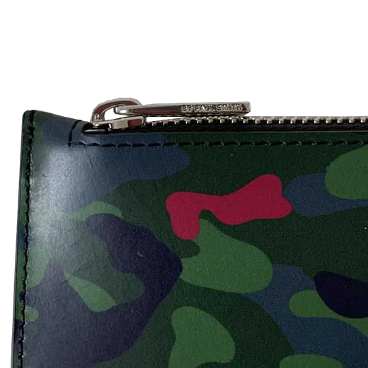 Paul Smith Khaki Camo Print Zipped Coin Pouch - Image 3