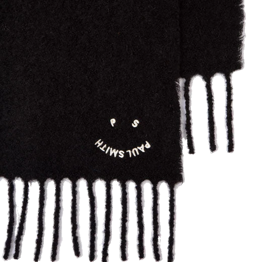 Paul Smith Women's 'Happy' Alpaca-Blend Black Scarf - Image 3