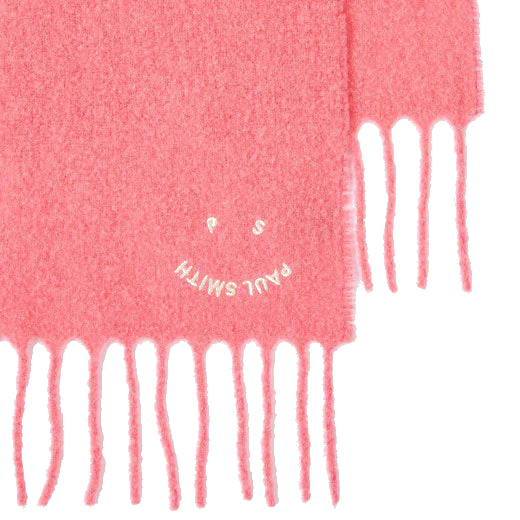 Paul Smith Women's 'Happy' Alpaca-Blend Pink Scarf - Image 3