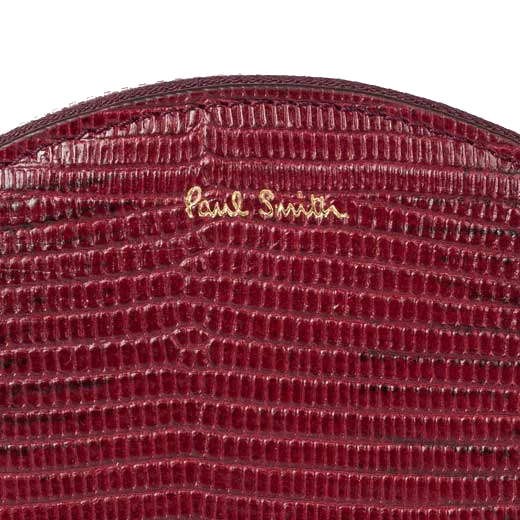 Paul Smith Women's Mock Lizard Burgundy Moon Purse - Image 4