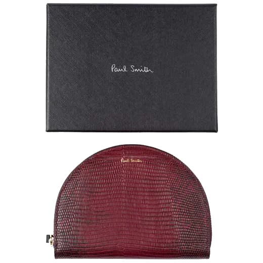 Paul Smith Women's Mock Lizard Burgundy Moon Purse - Image 5