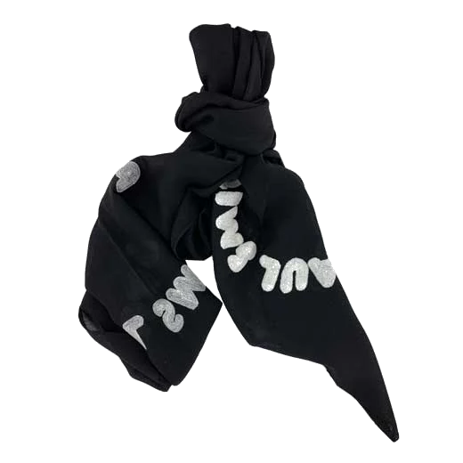 Paul Smith Women's 'PS Happy' Black Wool Scarf - Image 3