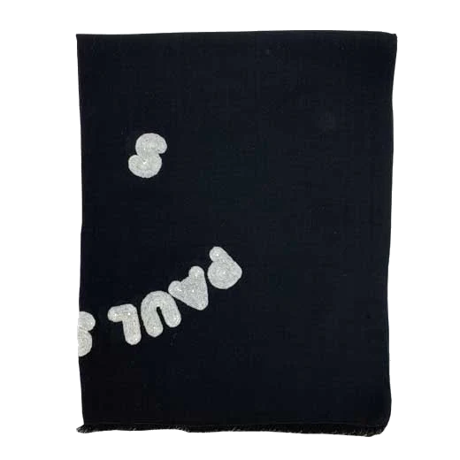 Paul Smith Women's 'PS Happy' Black Wool Scarf - Image 4