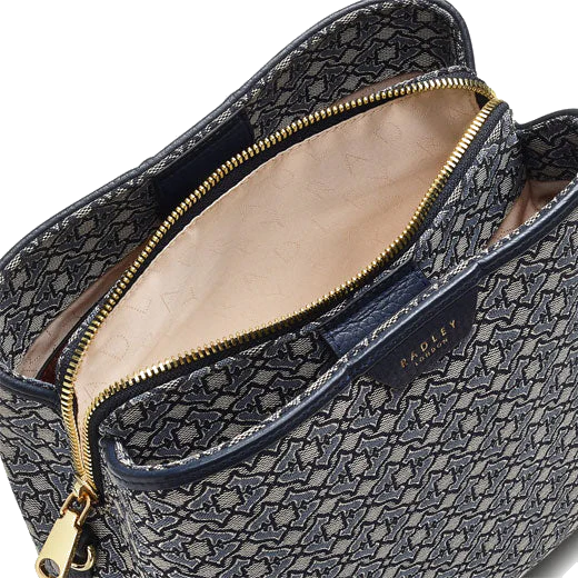 Radley Goose Grey Heirloom Dukes Place Medium Compartment Cross Body Bag - Image 3