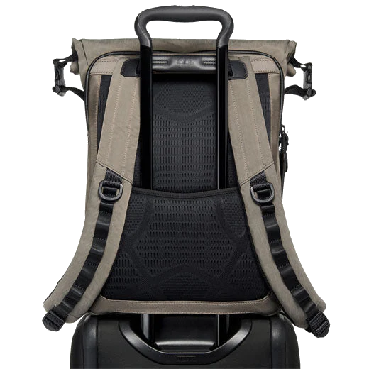 TUMI Alpha Bravo Brown Ally Roll Top Backpack - Image 6