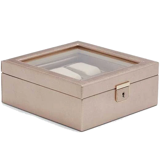 WOLF Rose Gold Palermo 6 Piece Watch Box - Image 3