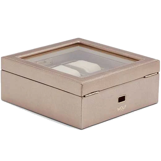 WOLF Rose Gold Palermo 6 Piece Watch Box - Image 4